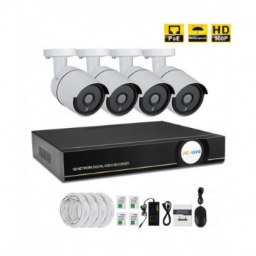 Kit caméra en ip 1.3 Mégapixels 4 channel