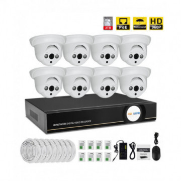 Kit caméra en IP 1.3 Mégapixels 8 channel