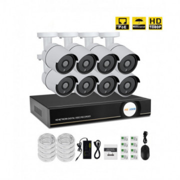 Kit caméra en IP 2.0 Mégapixels 8 channel