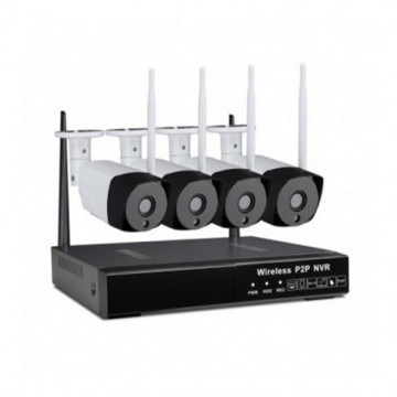Kit caméra en Wi-Fi 2.0 Mégapixels 4 channel