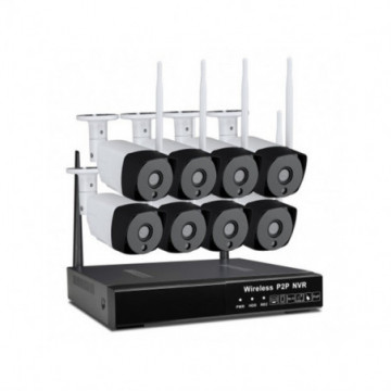Kit caméra en Wi-Fi 2.0 Mégapixels 8 channel
